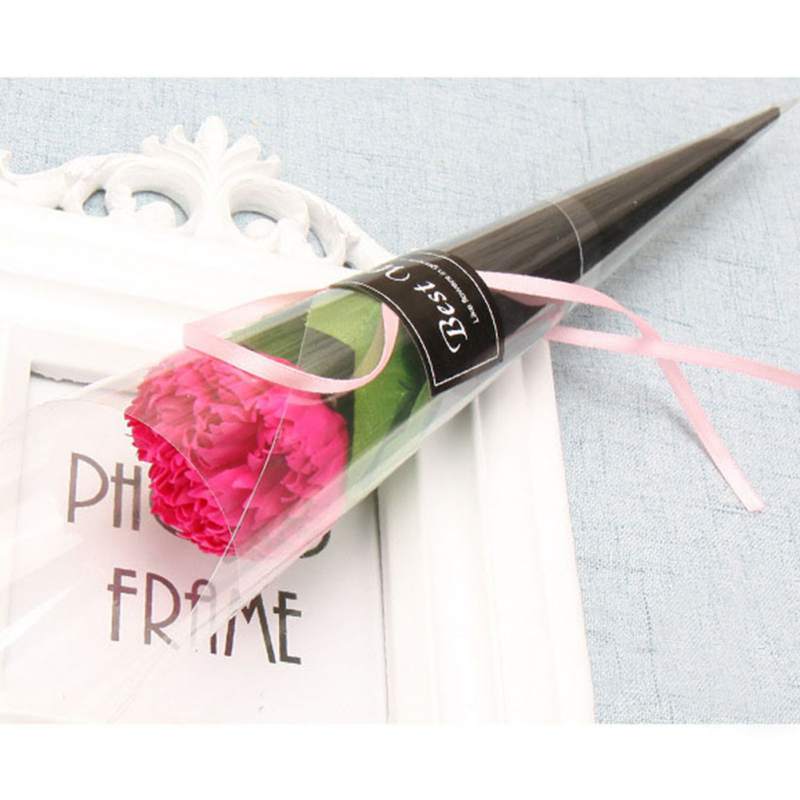 

1 Pcs/lot Artificial Soap Carnation Flowers with 6 Mother's Day Gift Artificial Blossom Bouquet, Pink