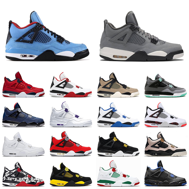

Cactus Jack 4 men women basketball shoes 4s Bred travis Black Cat Cool Grey White Cement Pale Citron mens trainer sports sneakers
