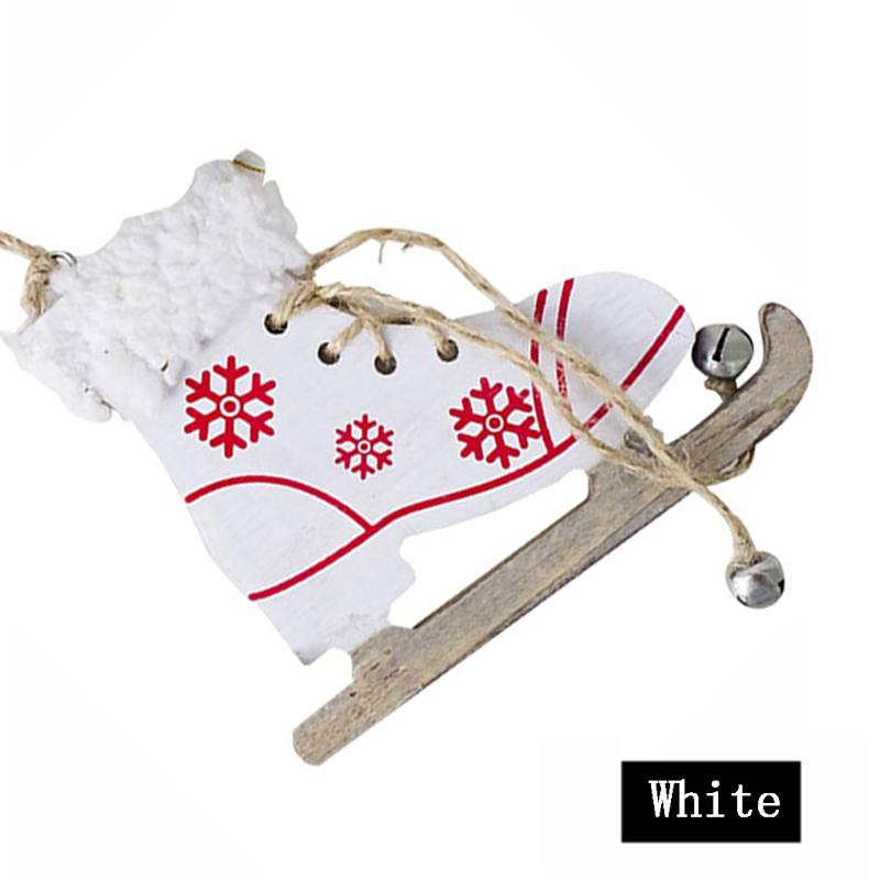 

Christmas Tree Innovative Skates Ski Shoes Pendant Christmas Painted Decorative Pendant Door Tree Decorations New Year
