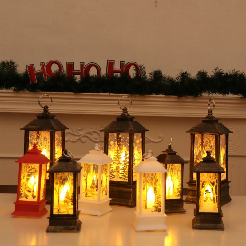 

New Lantern Led Candle light Candles Christmas Decorations for Home Santa Deer Snowman Lamp Decoration Ornament Navidad
