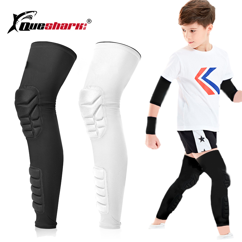 

Children Long Basketball Knee Pads Kids Running Leg Sleeve Calf Protector Teenagers Sports Kneepad Football Shin Guard T191230
