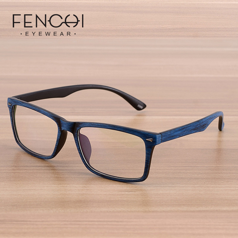 

Sunglasses Imitation Wood Transparent Blue Light Blocking Glasses Frame Women Square Computer Eyeglasses Oculos De Grau Feminino