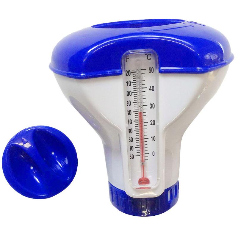 

Swimming Pool Chlorine Dispenser Pool Supply Town Floating Chlorine And Bromine Tabs Dispenser Thermometer 2ml Adjustable