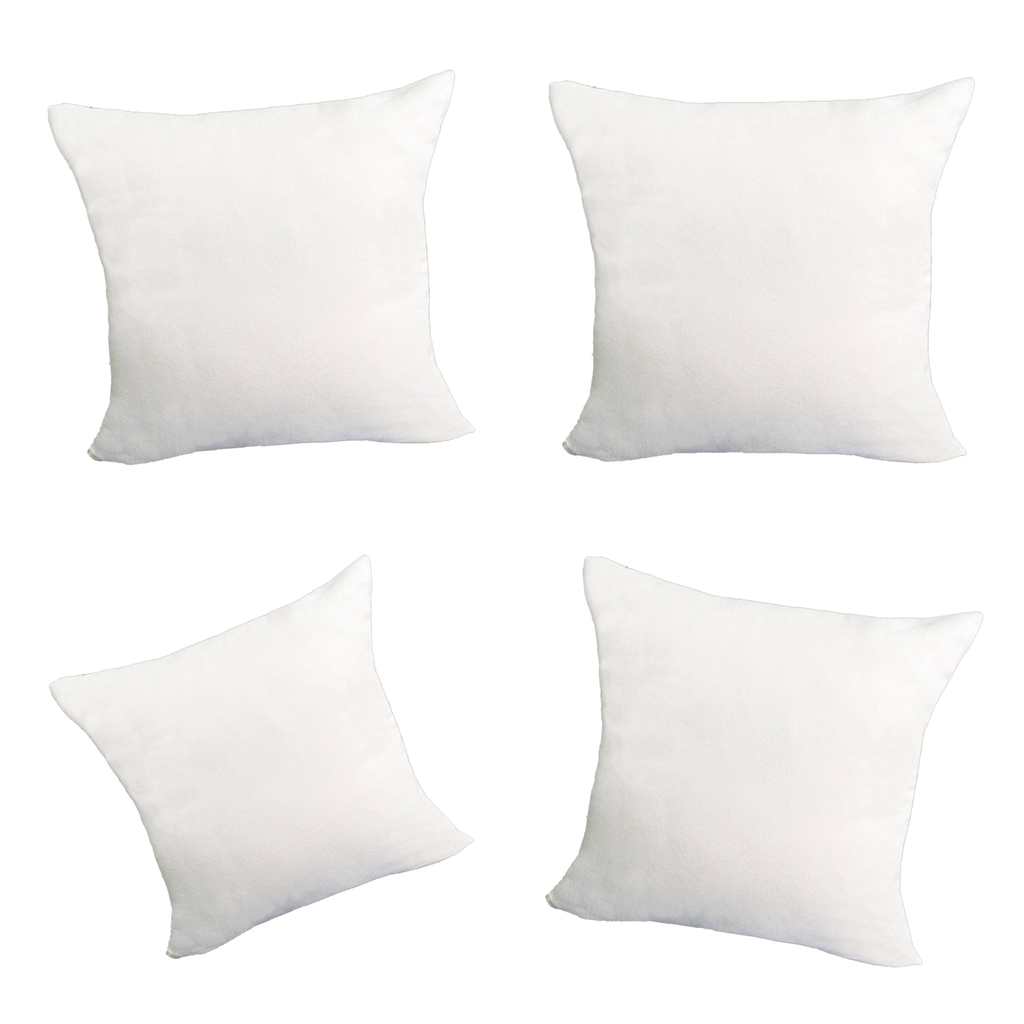 

4x decorative pillow case cushion covers soft w/ hidden zipper white 60x60cm