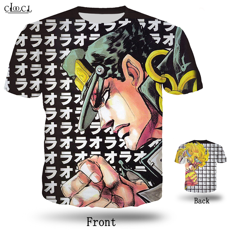 Anime JoJo's Bizarre Adventure T Shirt Unisex 3D Print Short Sleeve Men Women Summer Plus Size Streetwear Harajuku Tops-image-518984139