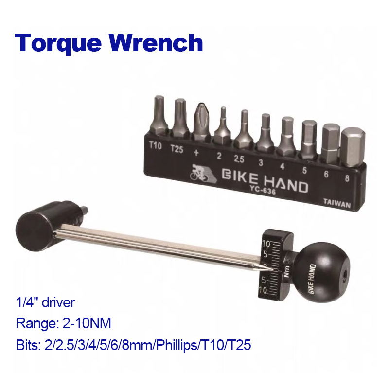 

1/4 Driver Mini Dial Toruque Wrench Pointer Type Repair Hand Tools For Vehicle Bike Bicycle Moutain Biking Bike Hand YC-636