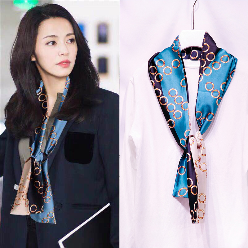 Nouveau foulard de soie 40 couleurs, écharpe imitation, foulard de soie personnalisé, adapté pour le printemps, automne, hiver, japonais et style