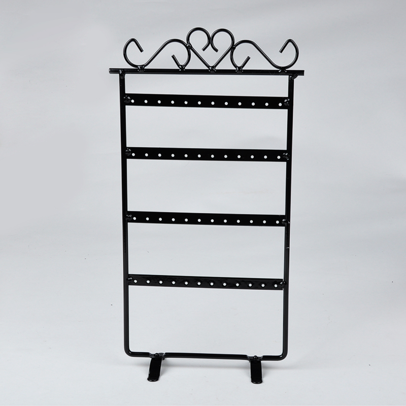 1x Jewelry Earring Hanging Display Rack Organizer Metal Stand Holder 48 Holes 