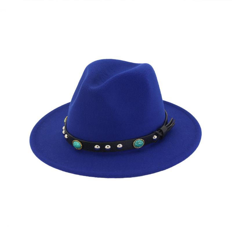 

Winter Panama Hat Women Elegant Felt Caps Male Vintage Trilby Hat Wide Brim Fedora caps with Ribbon Chapeau Sombrero