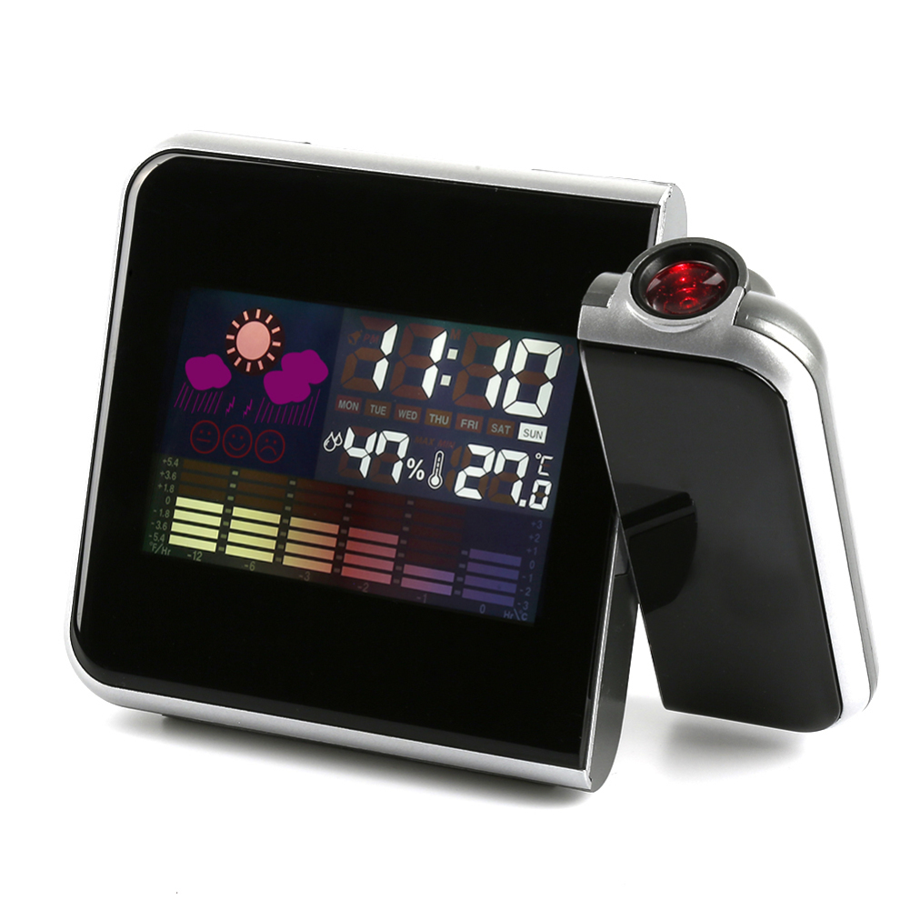 

1PC Color Screen Snooze Alarm Clock Digital Backlight LCD Display Weather Report