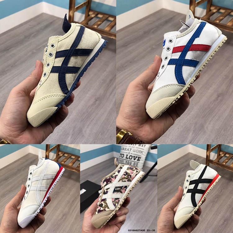 

Kids MEXICO 66 PS Running Shoes Girls Big Boys MEXICO 66 SLIP-ON FEATHER GREY CREAM Shoes Black MID BLUE White Gold Tiger Sneaker US 11C-3Y, #51