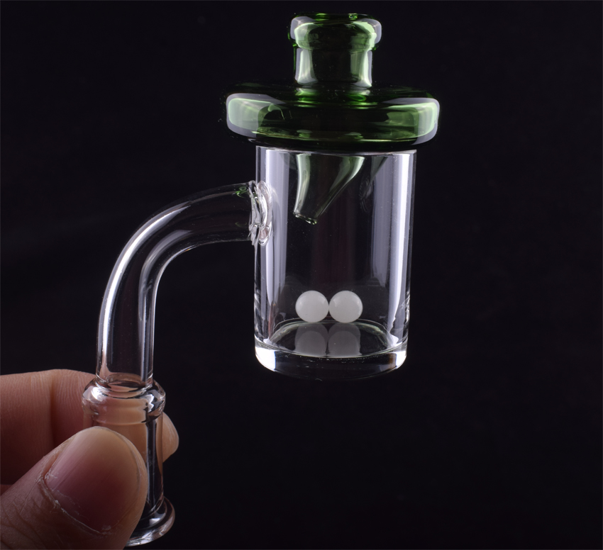 

25mm Flat Top Quartz Banger Nail Domeless Nails with Carb Cap and Terp Pearl 10mm 18mm 14mm Male Female Dab Rig