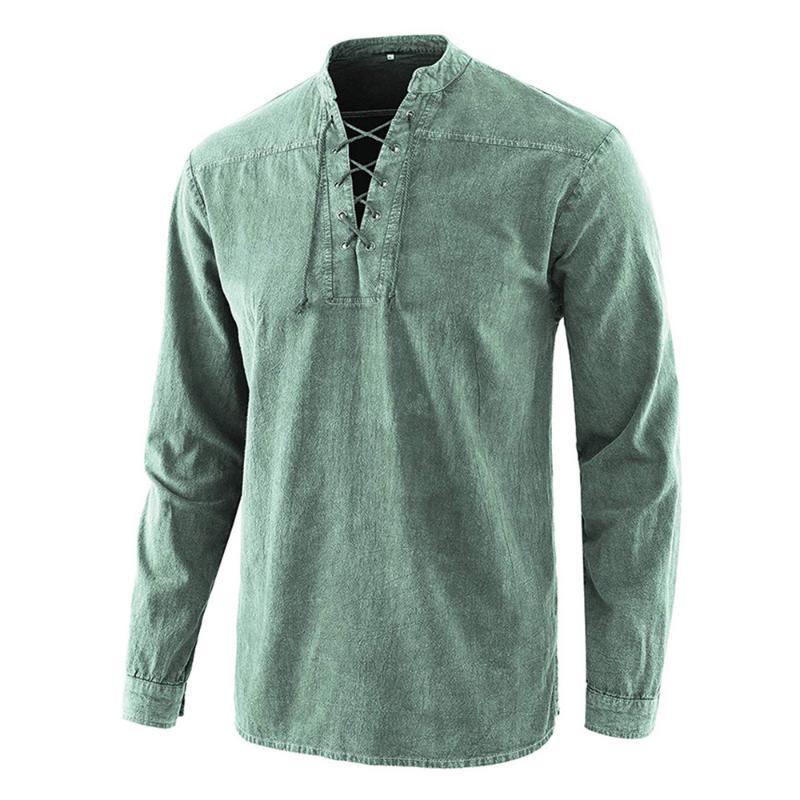 Retro Medievale Rinascimento Uomini Armor lunga Tops camicia CAVALIERE VICHINGO Festa Cosplay