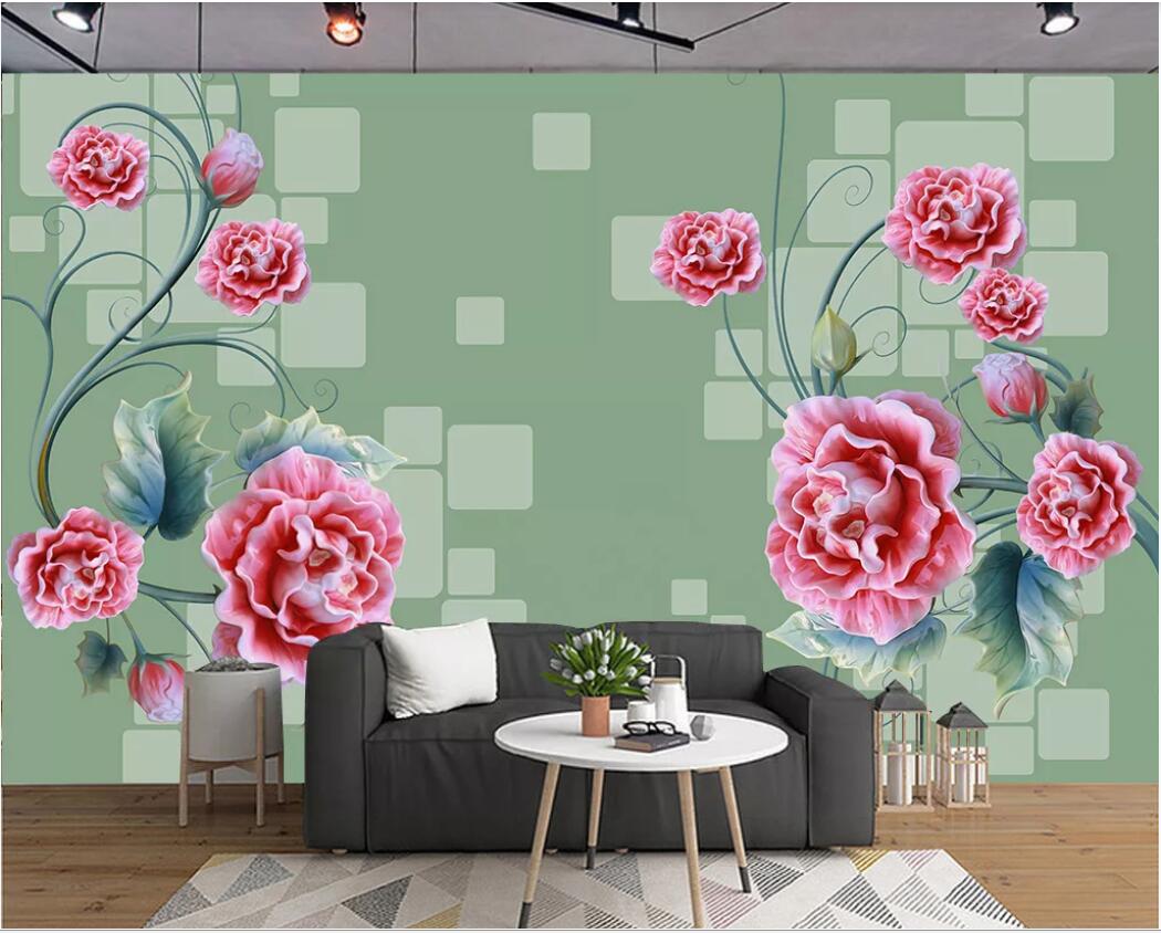 

3d wallpaper custom photo mural Beautiful peony flower HD stereo wall Mural on the wall home decor wall art pictures, Non-woven fabric