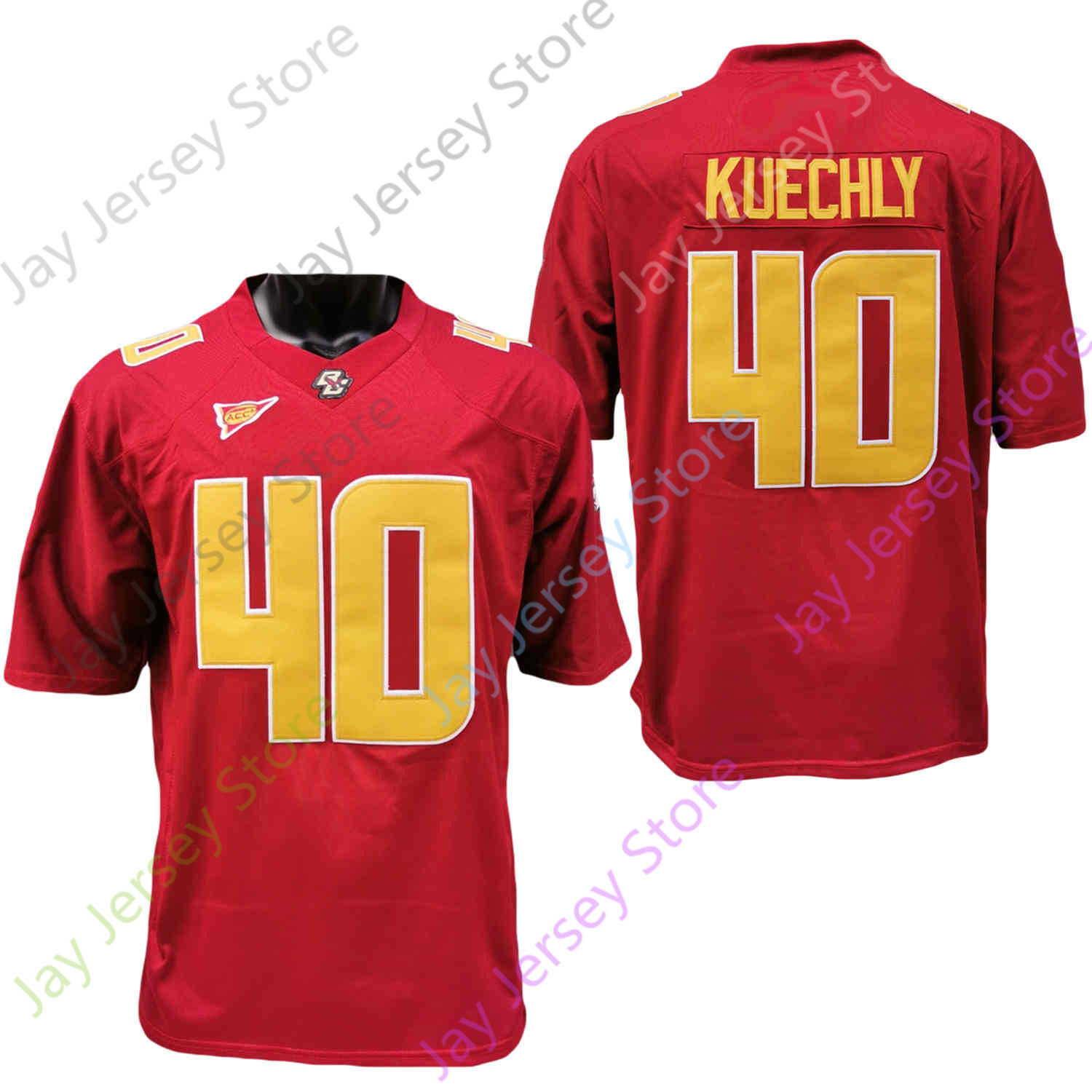 

2020 New NCAA Boston College Jerseys 40 Luke Kuechly Football Jersey Red Size Youth Adult All Stitched Embroidery