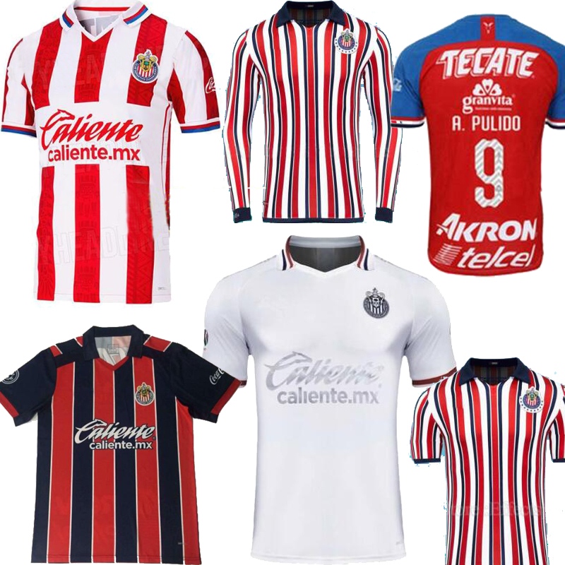 

Size S-2XL MEXICO Club Chivas de Guadalajara home 3rd away White club world long sleeve A.PULIDO LOPEZ Football Shirts Soccer Jerseys 2020, 2020 home