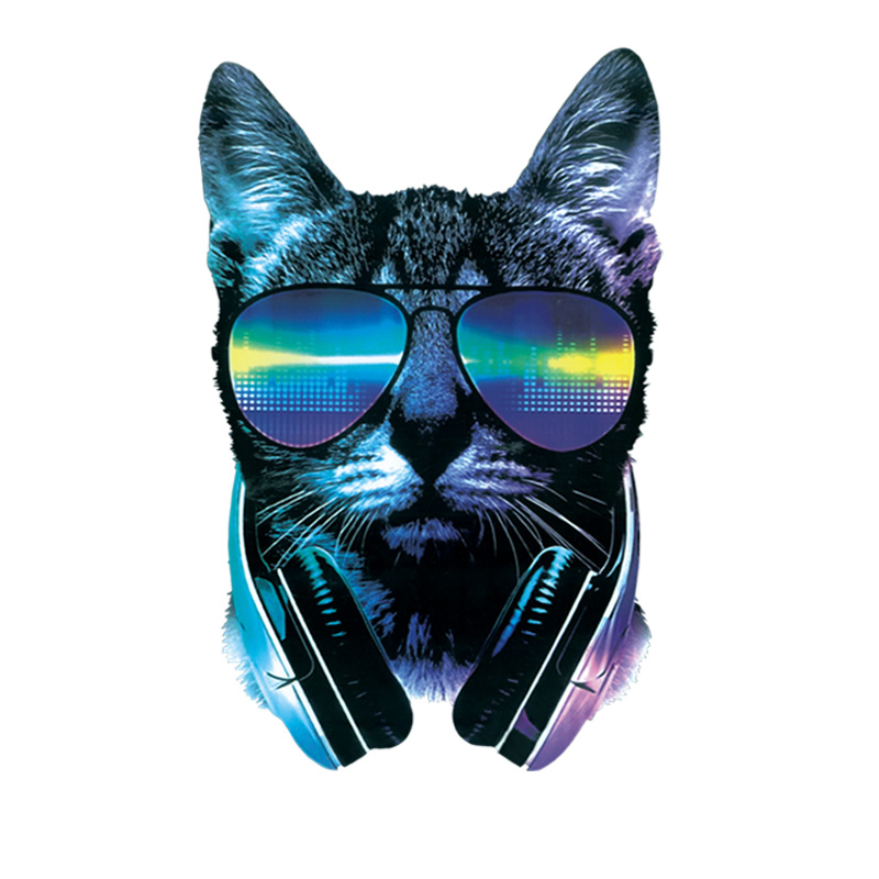 

Cool Cat Patches Heat Transfers Stickers On Clothes T-shirt Dresses Parches Sunglasses Cat Patch On Clothes