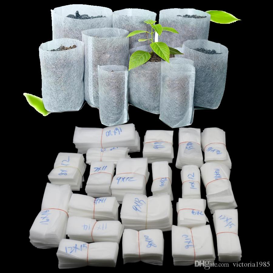 

100PCS/set Seedling Plants Nursery Bags Organic Biodegradable Grow Bags Fabric Eco-friendly Ventilate Growing Planting Bags