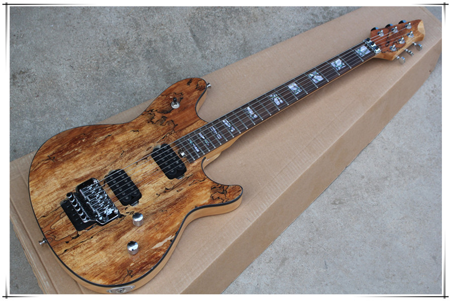 

Floyd Rose HH Open Pickups Nature Wood Electric Guitar with Chrome Hardware,Rosewood Fingerboard,Can be customized