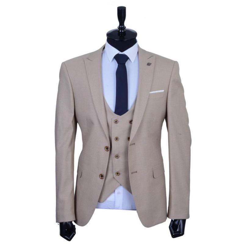 

Latest Coat Pant Design Khaki Men Suit Wedding Suits Men Casual Prom Business Suit 3 Pcs Costume Homme Mariage, Black
