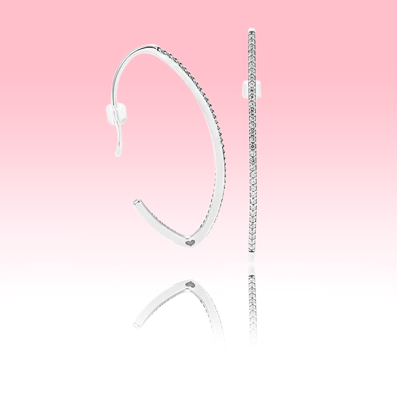 Diamond Ear hook Stud Earrings Authentic 925 Sterling Silver designer Earrings Women Wedding Party Jewelry Crystal earrings with Luxurious Retail