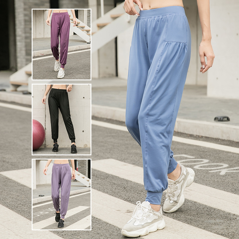 

High Waist Women Yoga Pants Loose Yoga Trousers Jogger Mujer Fashion Hip Hop Pants Womens Leggings Gym Exercise Work Out, Black