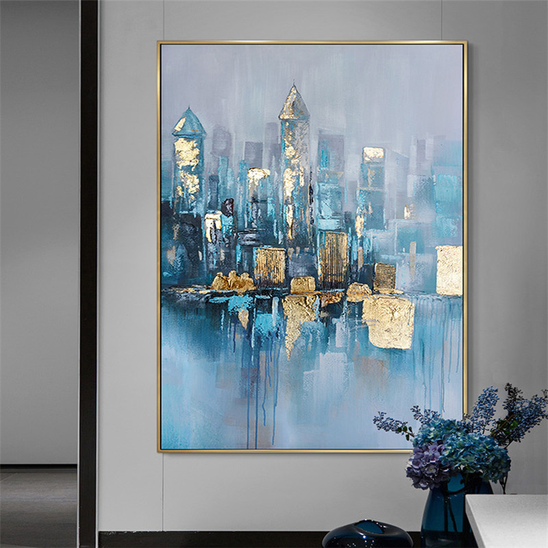

Modern abstract canvas oil painting abstract gold picture living room bedroom home decoration mural hand painted oil painting