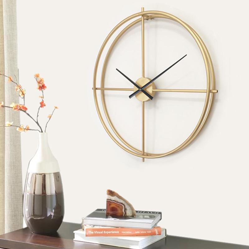 

Classic Large Decorative Wall Clock Gold Modern Bedroom Clock Design Black Large Brandweer Big Wall Clocks Home Decor