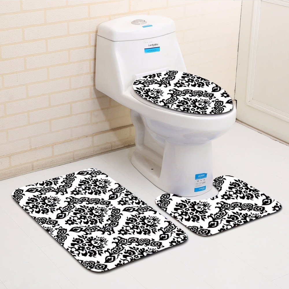 2019 Honlaker European Geometric Patterns Bath Mats Non Slip