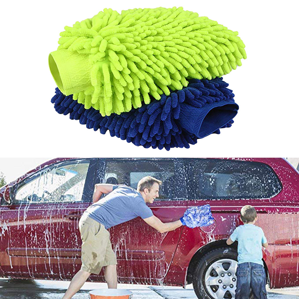 

4pcs Microfiber Car Window Washing Home Cleaning Cloth Duster Towels Gloves Car Brush Cleaner Wool Soft Motorcycle Washer Care