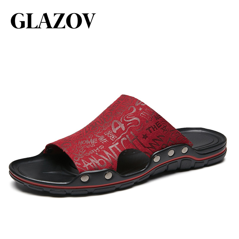 2019 New Arrival Fashion Summer Men Flip Flops Sandals Men Leather Shoes Casual Sandalias Men Beach Shoes Design Men's Sandals T200420