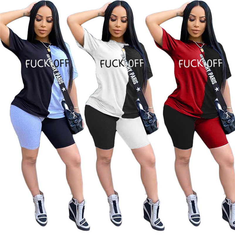 

womens designer tracksuit short sleeve outfits 2 piece set shirt short sportswear skinny shirt pant sport suits clubwear hot klw3523, Gray