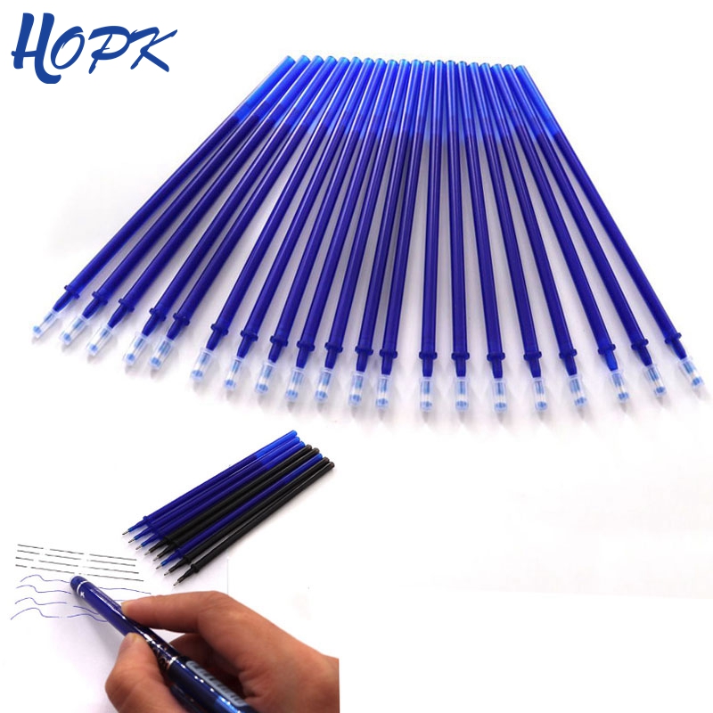 

12/20Pcs/Set Erasable Pen Refill Office Rods 0.5mm Erasable Blue Black Green Ink Refill Washable Handles Office School Supplies