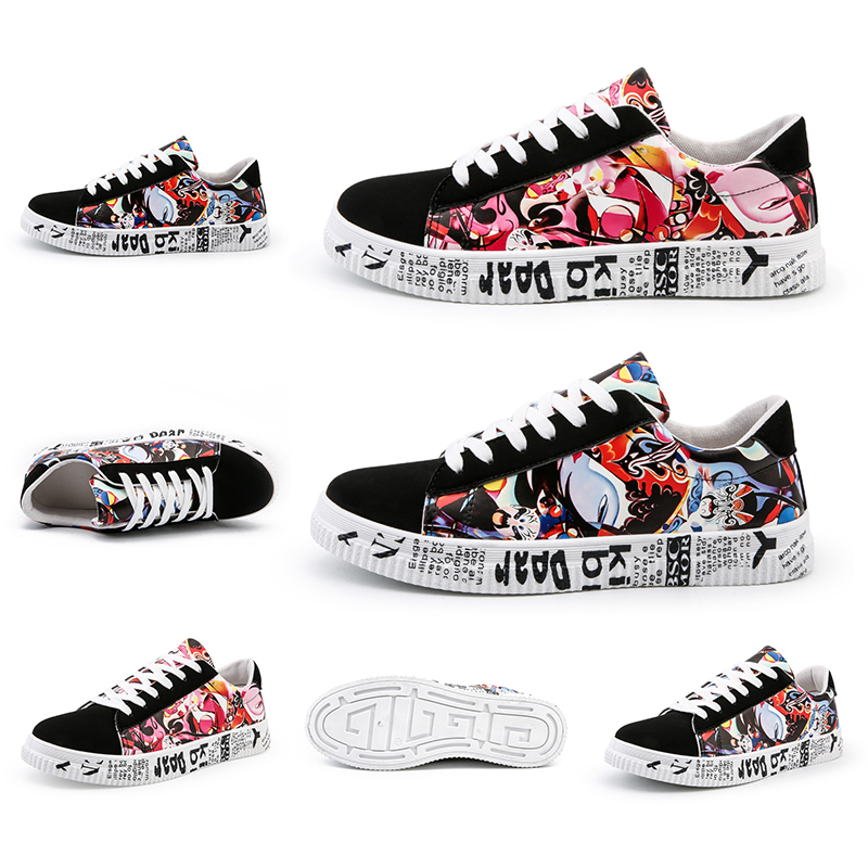 

Fashion printing women men casual shoes Platform Leather CNY Theatrical Facebook Designer sneakers Homemade brand Made in China, A1