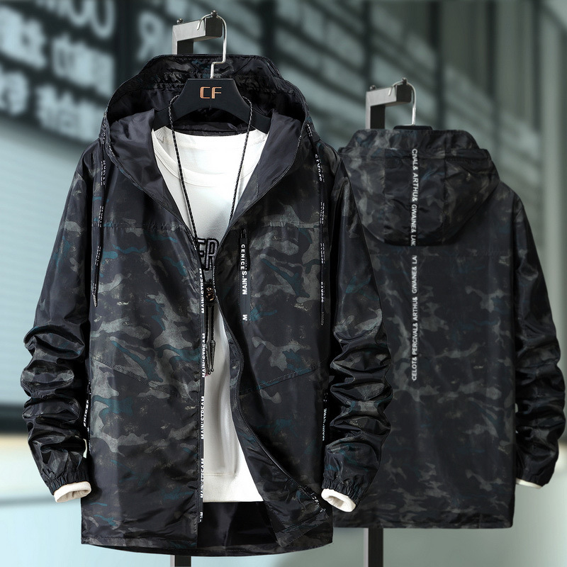 

Plus Size 10XL 9XL 8XL 7XL men camouflage jacket hooded Jackets Windbreaker Casual Coat for Male Outerwear Streetwear, Beige