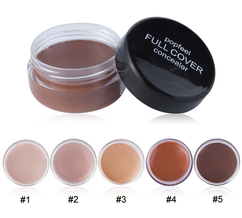 

New Face Makeup POPFEEL Cover Concealer Natural Matte Color Single Concealer Primer Have 5 Different Color, Mixed color
