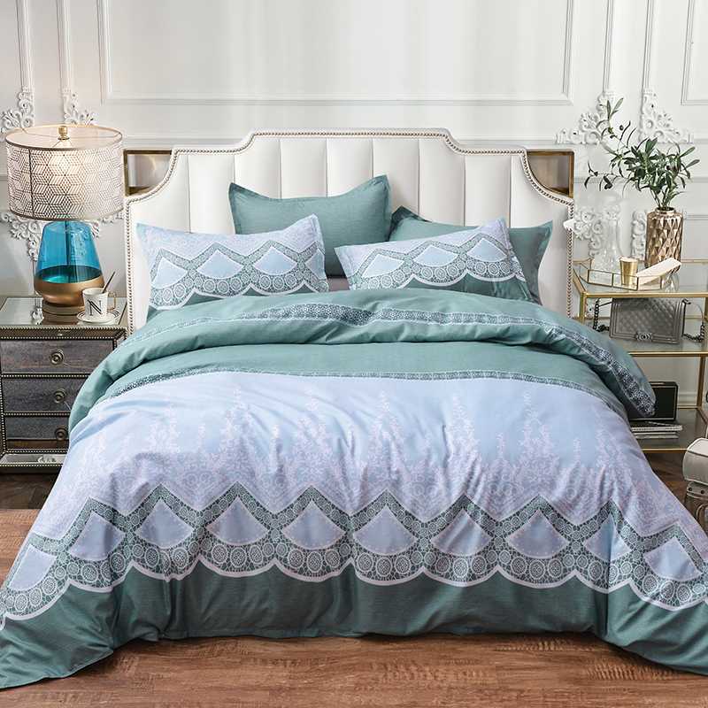 

Dream Bedding Set 100% Polyester Fiber Household Home Textiles Simple Wind Green Bedding Set