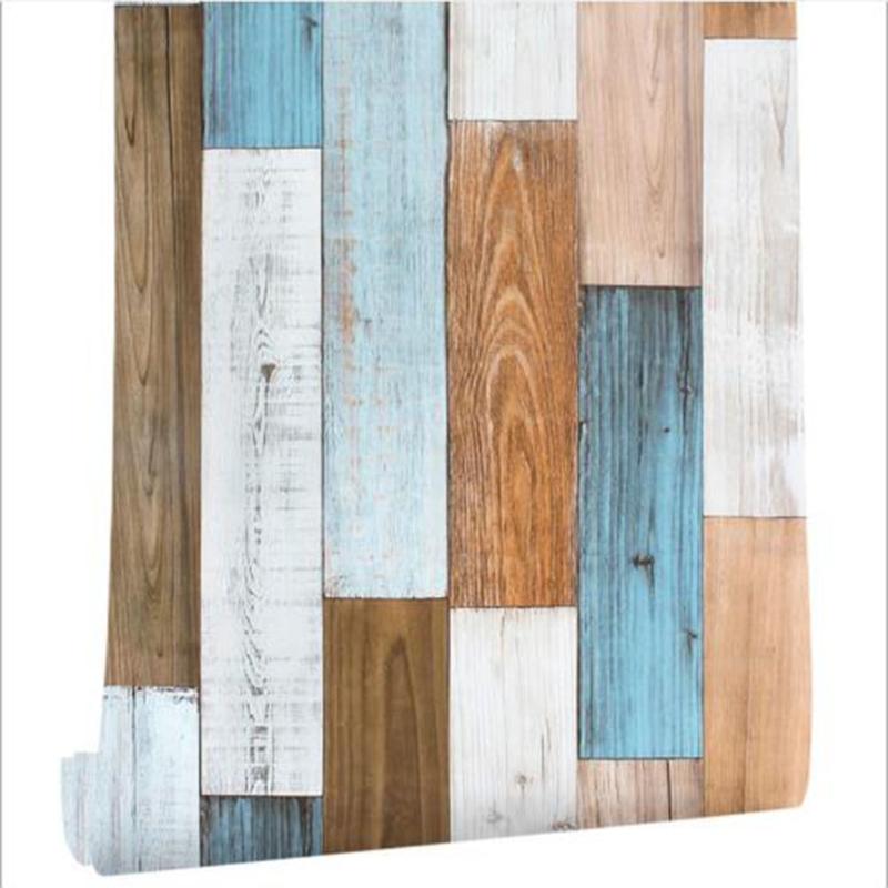 

3D 45cm×600cm Wood Grain Wall Decorative Removable Stick And Peel Wall Sticker