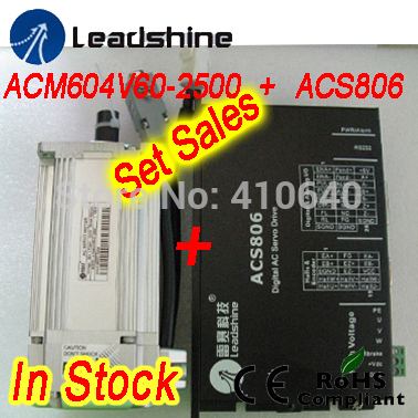 Set sales Leadshine ACM604V60 400W Brushless AC Servo Motor and ACS806 Servo Drive and encoder cable and power cable-image-463977627