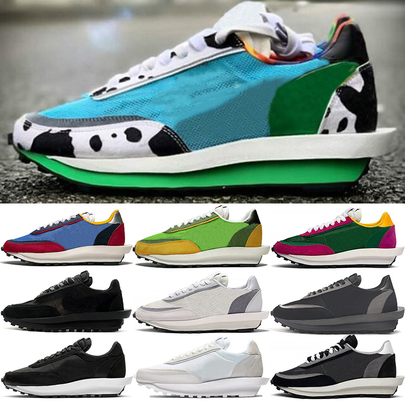

LDV Waffle Chunky Dunky Men Women Trainers Running Shoes NYC Pigeon Triple Black White Nylon Fashion mens Sports Sneakers Size 36-45