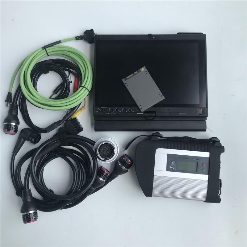 

MB Star C4 SD Connect Star Diagnosis C4 with SSD Newest V2020.03 Software Ve-diamo D-TS D-AS in X200T Laptop Full kit ready work