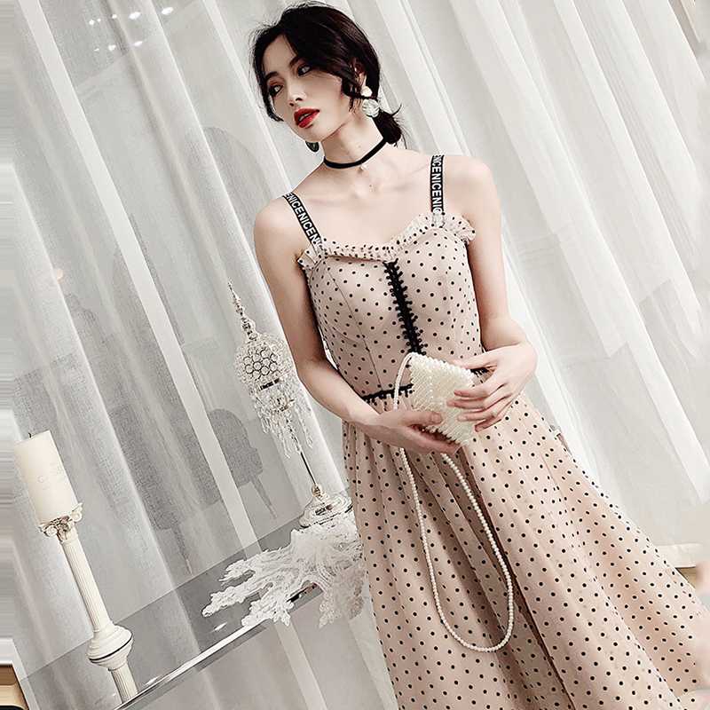 

Khaki A-Line Elegant Prom Dress CR348 Sleeveless Sexy Women Party Gown Spaghetti Strap Vestido De Gala Boat Neck Formal Dresses