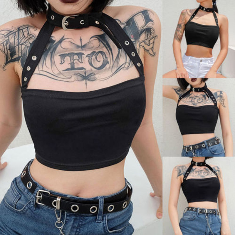 

Brand New Stock Top Women Summer Vest Sexy Ladies Crop Top Sleeveless Shirt Blouse Casual Tank T-Shirt, Black
