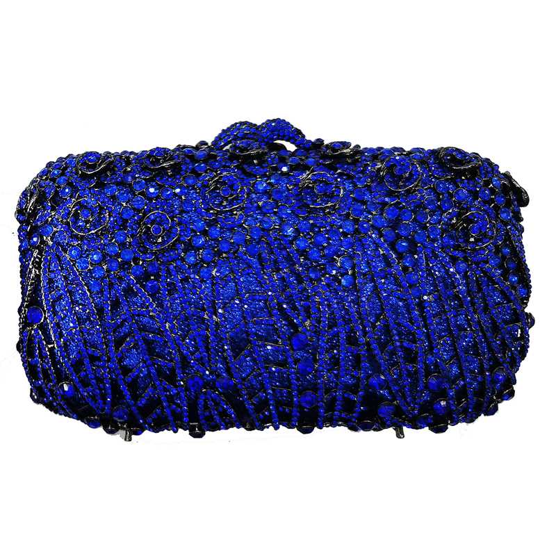 

2020 XIYUAN Blue Rhinestone Crystal Purse Elegant Women Evening Clutch Bags Fashion Lady Party Clutches Mini Prom Handbag, Black