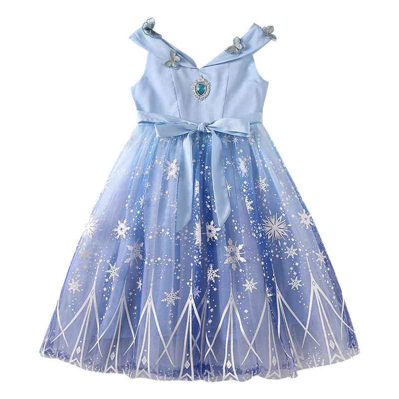 

2020 Girls Summer Party Dress Snow Queen 2 Cosplay Costume Princess Dress Tulle Girl Clothes Halloween Costumes 3-12Y, Pink dress