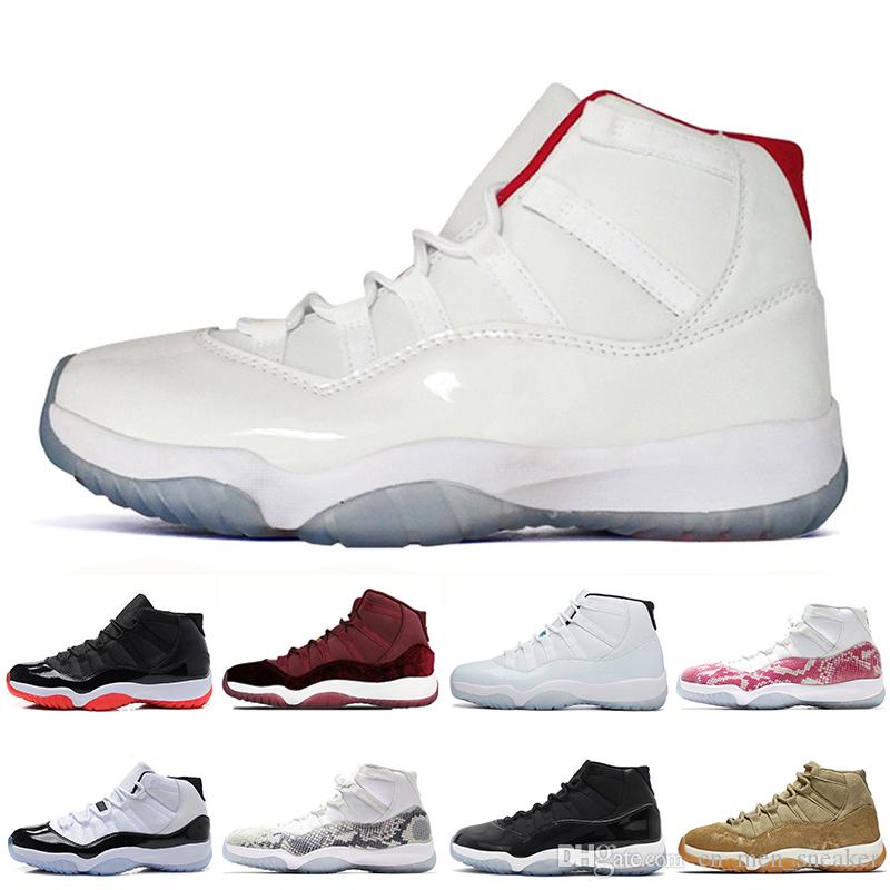 Mens Basketball Shoes XI 11s New Bred 2019 High White Red Snakeskin Pink Concord 45 23 Purple women Men Athletic Sports Designer Sneakers
