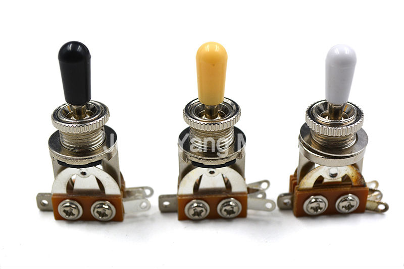 

Niko 3 Way Selector LP Electric Guitar Pickup Switches Guitar Toggle Lever Cream/Black/White