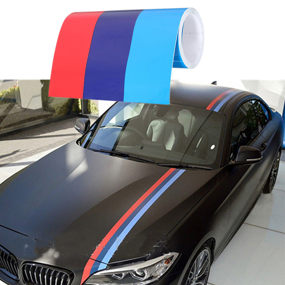 Grosshandel 5 Mt 15 Cm Auto Aufkleber Brandneue Pvc Material Tricolor Wasserdichte Haube Dach Aufkleber Geeignet Fur Bmw M3 5 3 5 Serie Von