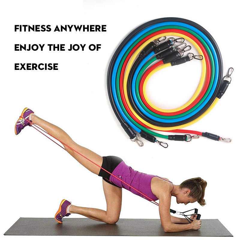 

11Pcs Resistance Bands Set Crossfit Stretch Training Yoga Exercise Fitness Band Rubber Expander Tubes Home Gym Pilates Pull Rope