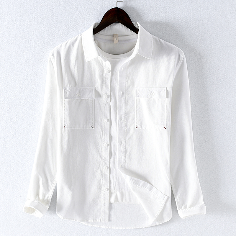 

2019 Suehaiwe's autumn and spring corduroy shirt men cotton brand white shirts for men fashion casual shirt mens solid chemise, Black